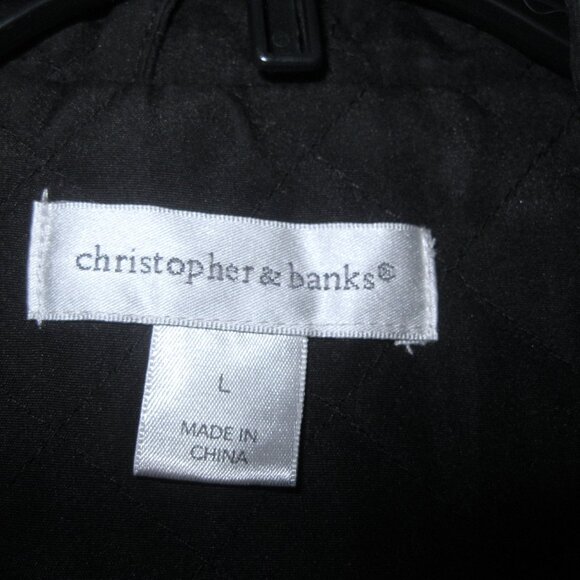 Christopher Banks Women's Black Quilted Vest Large - Picture 5 of 6